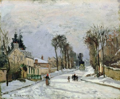 The Versailles Road at Louveciennes, 1869 by Camille Jacob Pissarro